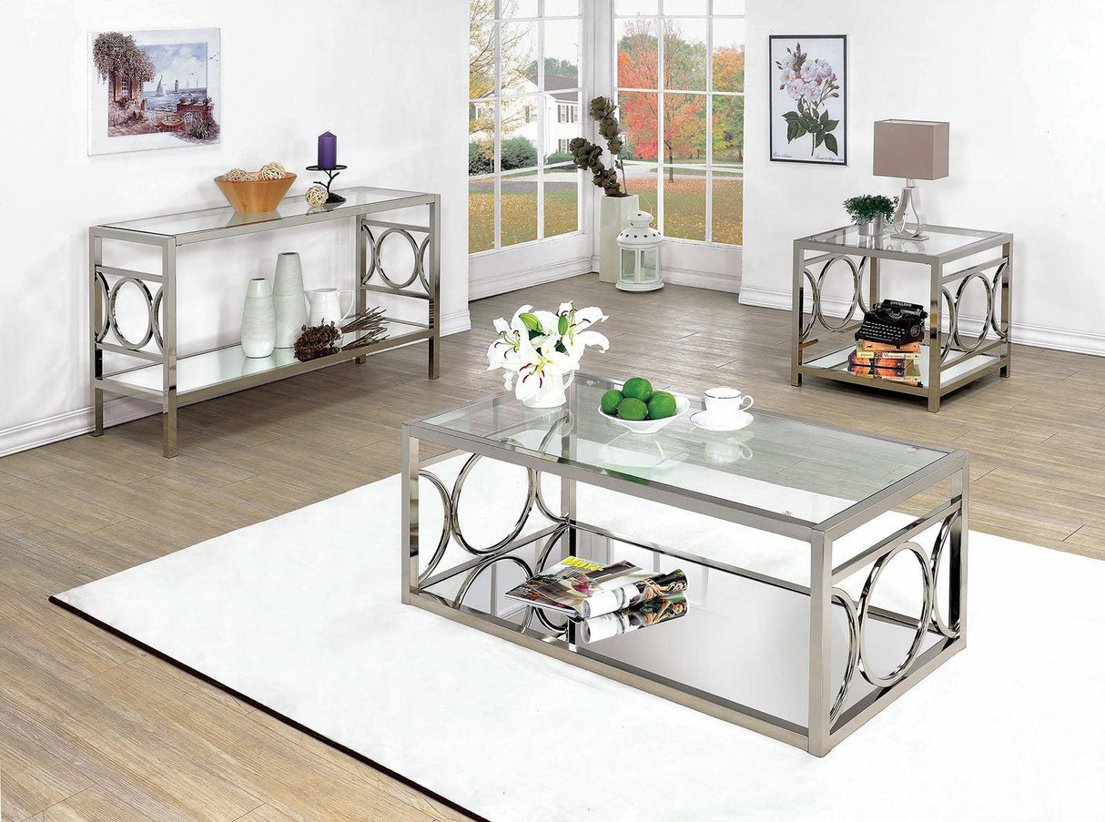 Rylee Chrome Coffee Table by Furniture of America at Eve Furniture