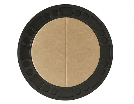 Rylie 48-inch Round Dining Table with Folding Game Top, Black Finish by Steve Silver at Eve Furniture