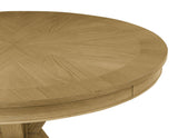 Rylie 48-inch Round Dining Table with Folding Game Top, Natural Finish by Steve Silver at Eve Furniture