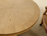 Rylie 48-inch Round Dining Table with Folding Game Top, Natural Finish by Steve Silver at Eve Furniture