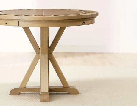 Rylie 6-Piece Counter Game Dining Set, Natural Finish by Steve Silver at Eve Furniture
