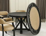Rylie 6-Piece Game Dining Set, Black Finish by Steve Silver at Eve Furniture