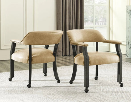 Rylie 6-Piece Game Dining Set, Black Finish by Steve Silver at Eve Furniture