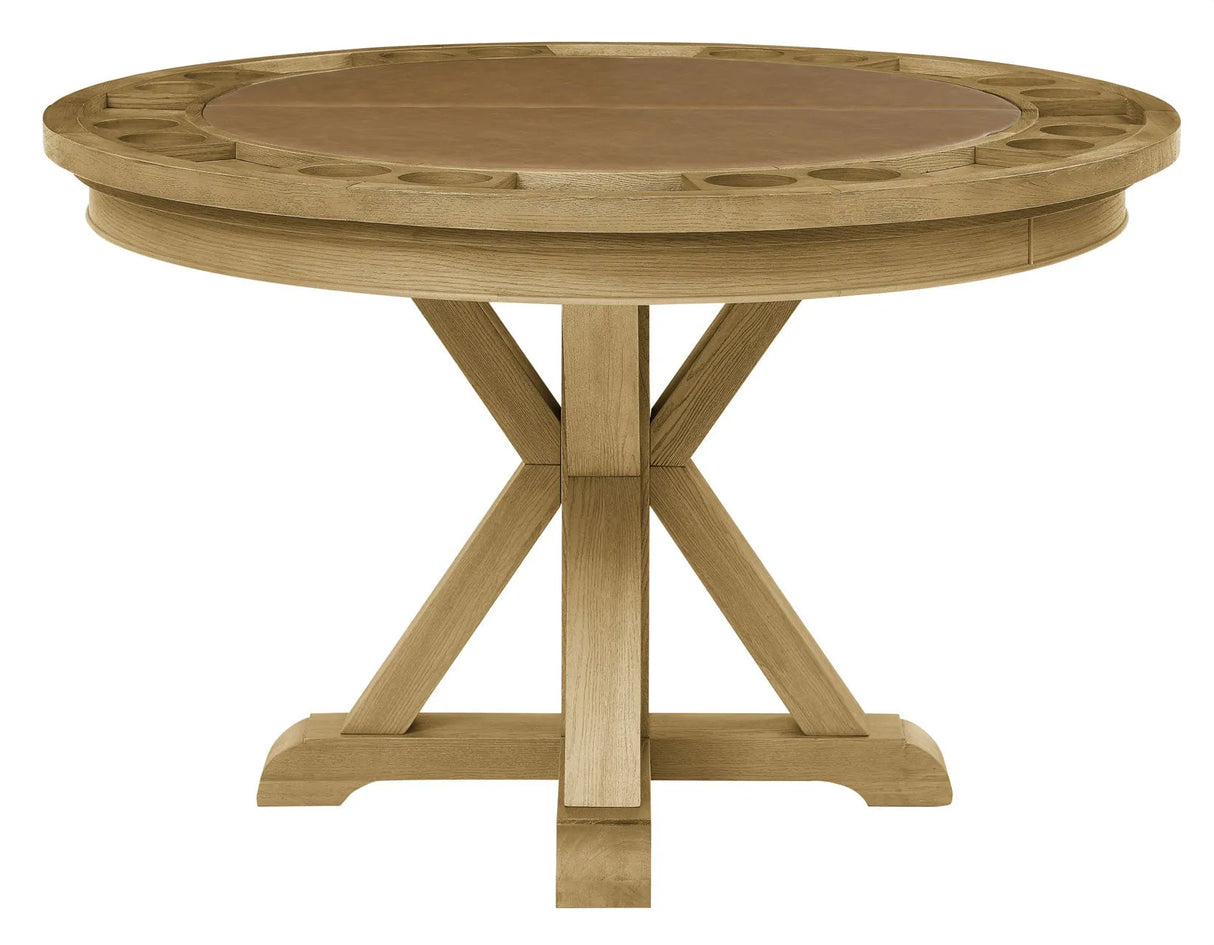 Rylie 6-Piece Game Dining Set, Natural Finish by Steve Silver at Eve Furniture