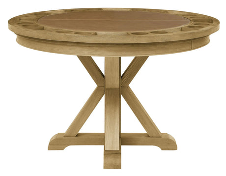 Rylie 6-Piece Game Dining Set, Natural Finish by Steve Silver at Eve Furniture