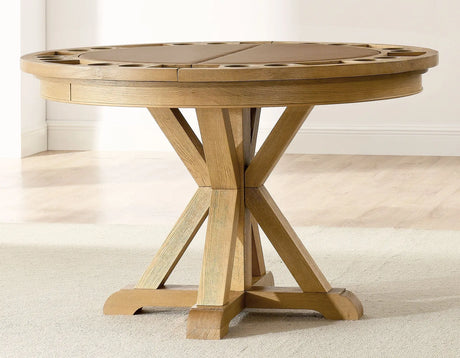 Rylie 6-Piece Game Dining Set, Natural Finish by Steve Silver at Eve Furniture