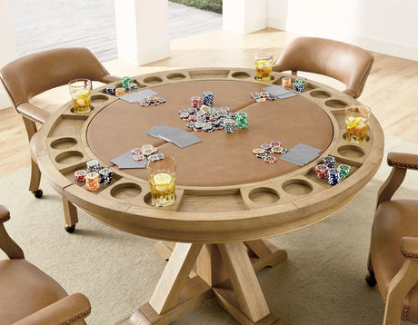 Rylie 6-Piece Game Dining Set, Natural Finish by Steve Silver at Eve Furniture