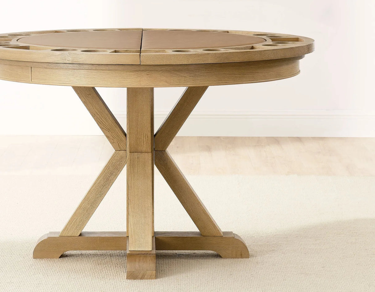 Rylie 6-Piece Game Dining Set, Natural Finish by Steve Silver at Eve Furniture