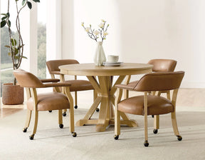 Rylie 6-Piece Game Dining Set, Natural Finish by Steve Silver at Eve Furniture