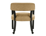 Rylie Captains Chair, Black Finish with Sand Vegan Leather by Steve Silver at Eve Furniture