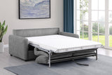 Rylie Upholstered Sofa Sleeper with Queen Mattress Grey by Coaster at Eve Furniture