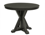 Rylie 48-inch Round Counter Dining Table with 4 Drawers, Black Finish by Steve Silver at Eve Furniture