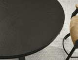 Rylie 48-inch Round Counter Dining Table with 4 Drawers, Black Finish by Steve Silver at Eve Furniture