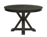 Rylie 48-inch Round Dining Table, Black Finish by Steve Silver at Eve Furniture