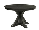 Rylie 48-inch Round Dining Table, Black Finish by Steve Silver at Eve Furniture
