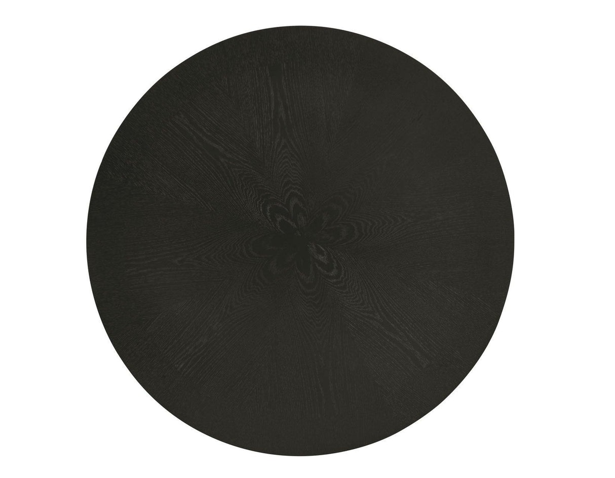 Rylie 48-inch Round Dining Table, Black Finish by Steve Silver at Eve Furniture