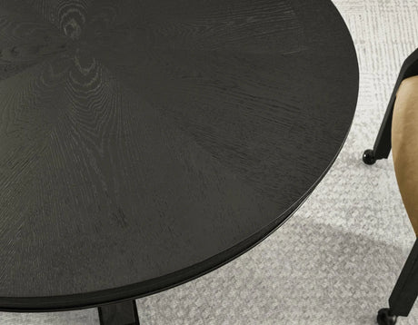Rylie 48-inch Round Dining Table, Black Finish by Steve Silver at Eve Furniture