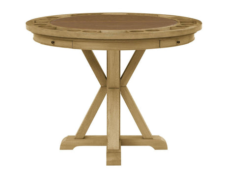 Rylie 6-Piece Counter Game Dining Set, Natural Finish by Steve Silver at Eve Furniture