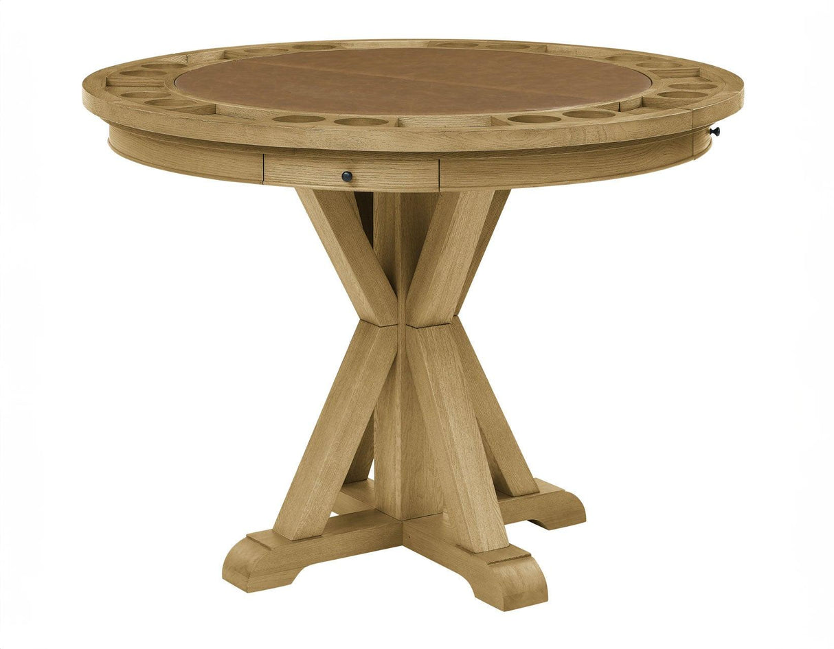 Rylie 6-Piece Counter Game Dining Set, Natural Finish by Steve Silver at Eve Furniture