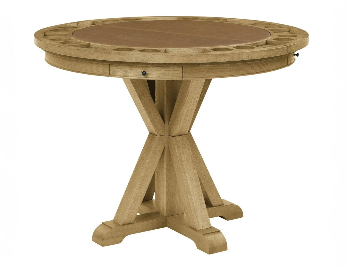 Rylie 6-Piece Counter Game Dining Set, Natural Finish by Steve Silver at Eve Furniture