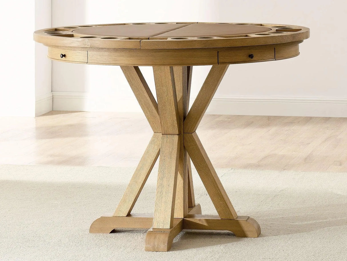 Rylie 6-Piece Counter Game Dining Set, Natural Finish by Steve Silver at Eve Furniture
