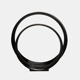 S/2 12/14" Aluminum Ring, Black