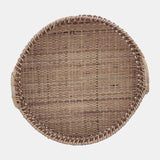 S/2 12/14" Rattan Trays, Natural