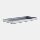 S/2 16/20"l, Metal/glass Tray, Nickel/multi