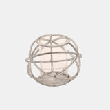 S/2 6" Orb Candle Holder , Silver