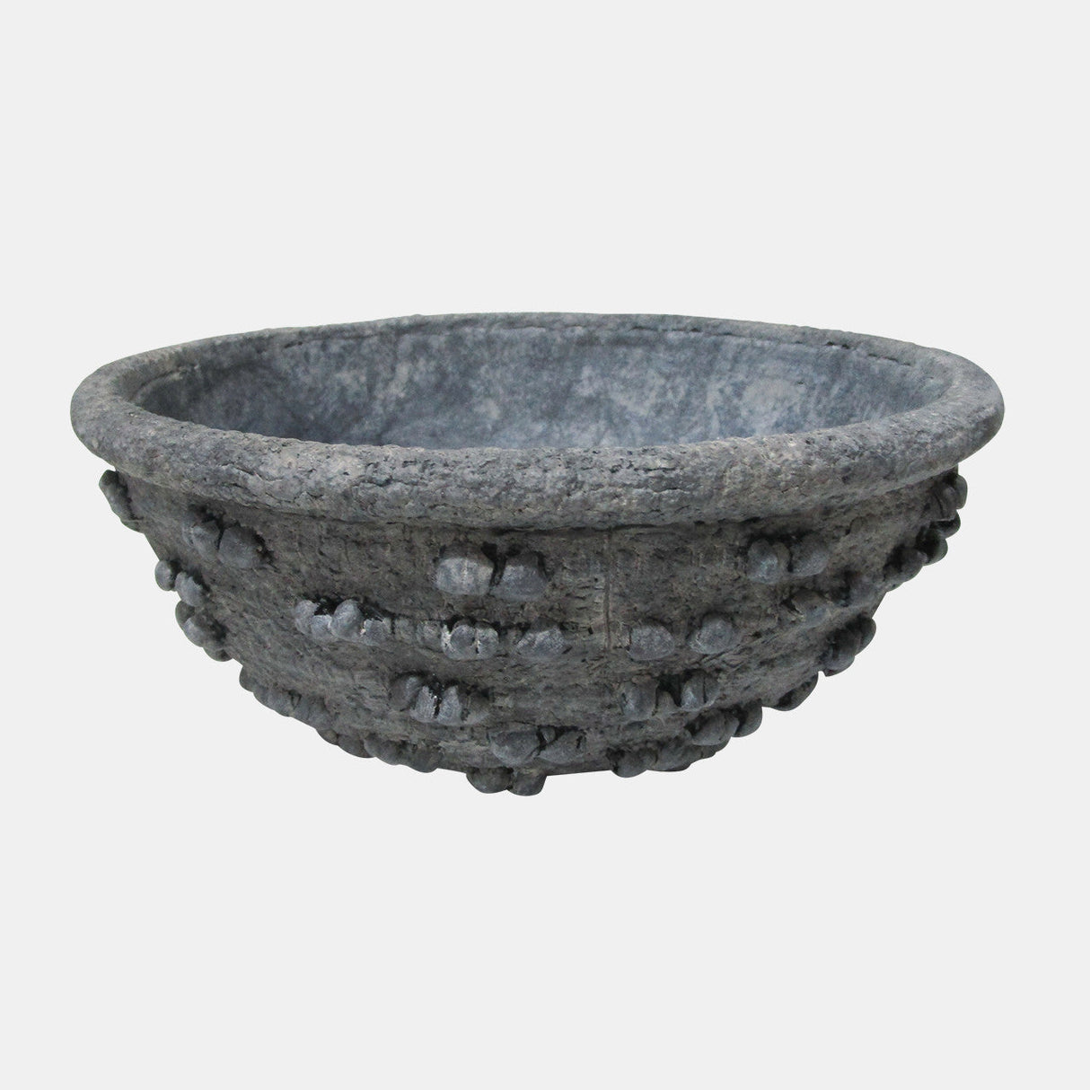 S/2 8/12" Textured Knobby Knot Bowls, Black