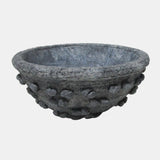 S/2 8/12" Textured Knobby Knot Bowls, Black