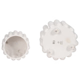 S/2 9/12" Bubble Planters, White