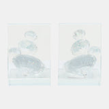 S/2 Crystal Diamond Bookends