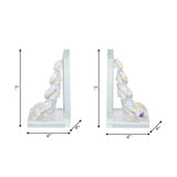 S/2 Crystal Diamond Bookends, Rainbow