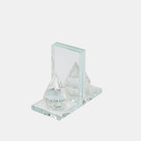 S/2 Crystal Teardrop Bookends