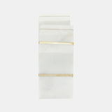 S/2 Marble 5"h Polished Bookends W/gold Inlays,wht