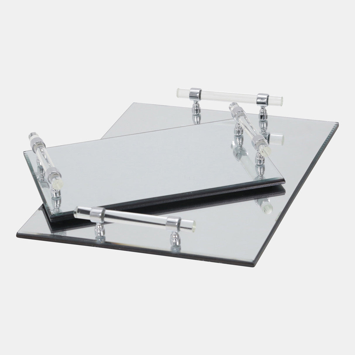 S/2 Mirrored Trays