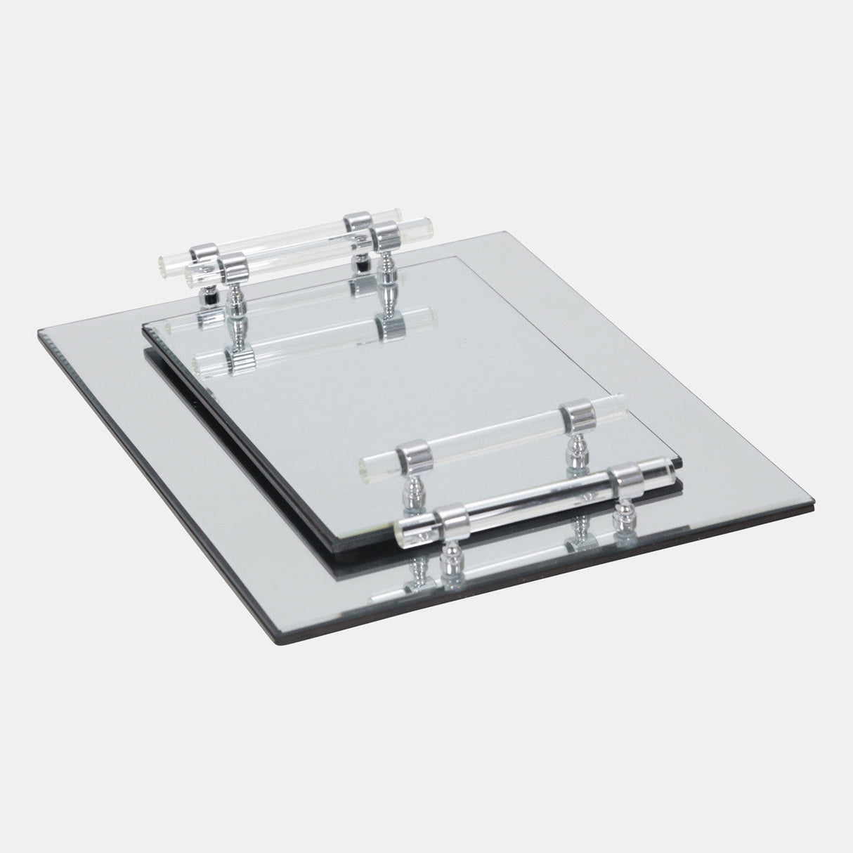 S/2 Mirrored Trays