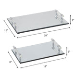 S/2 Mirrored Trays