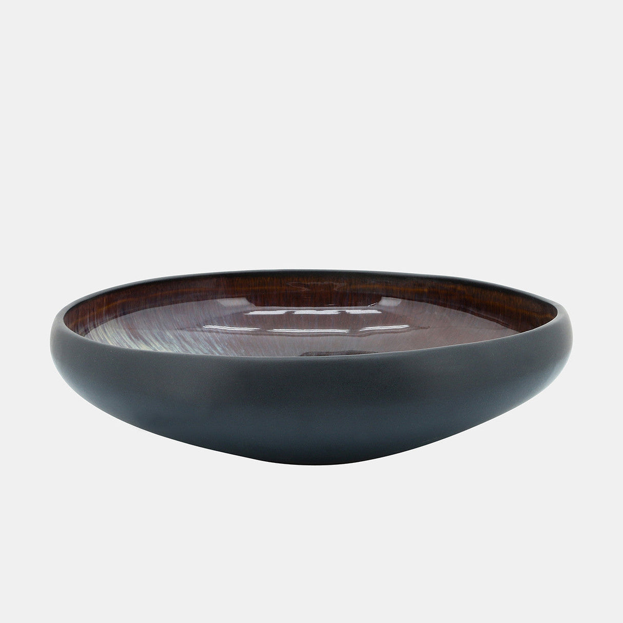 S/2 Organic Bowls 12/15", Black/blue