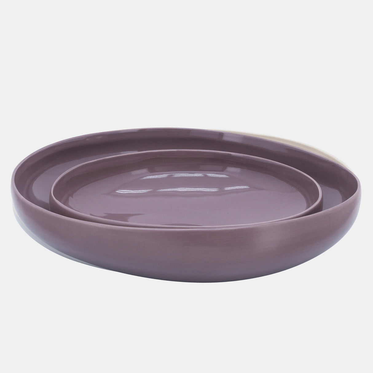 S/2 Organic Bowls 12/15", Lavander