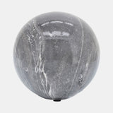 S/3 4/5/6" Marble Look Orbs, Black/wht