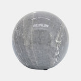 S/3 4/5/6" Marble Look Orbs, Black/wht