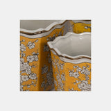 S/3 8/10/12" Chinoiserie Floral Planters, Yellow/w