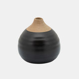 S/3 Matte Bud Vases, Black/gray/white