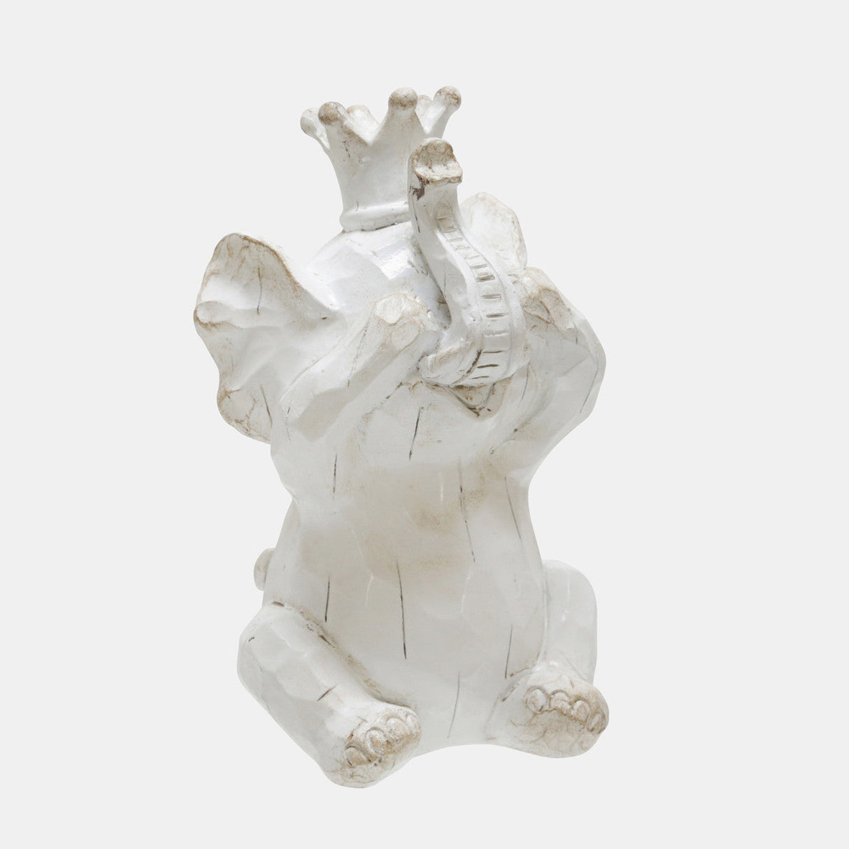 S/3 Resin Hear No,see No Speakno Elephants, White