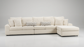 Brady Beige 3-Piece Sectional by New Era Furniture US at Eve Furniture