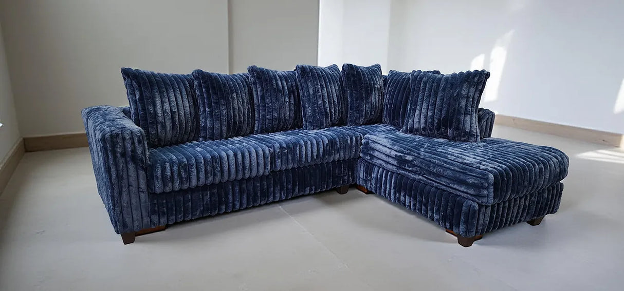 Gia Blue Right Arm Facing (RAF) Sectional by New Era Innovations at Eve Furniture