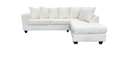 Gia Ivory Right Arm Facing (RAF) Sectional by New Era Innovations at Eve Furniture