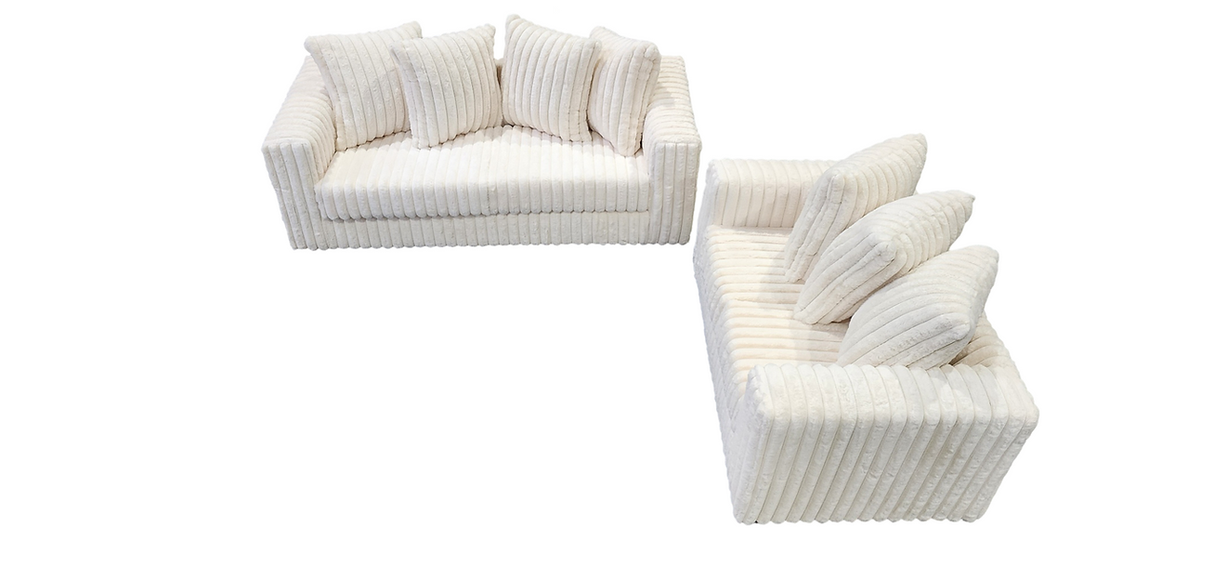 Gia Ivory Sofa & Loveseat by New Era Innovations at Eve Furniture